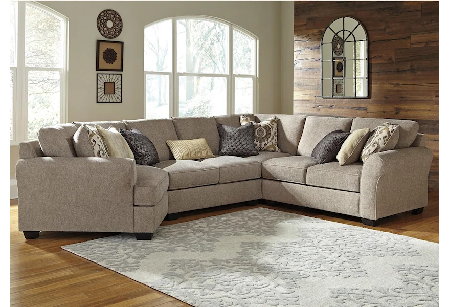 Pantomine 4-Piece Sectional with Cuddler by Benchcraft at Zak's Home Outlet