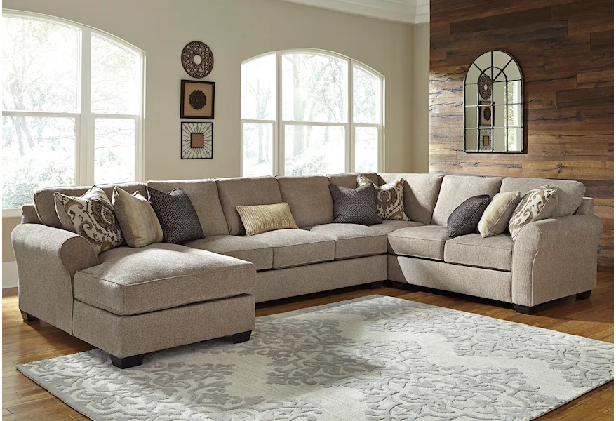 Pantomine 4-Piece Sectional with Chaise by Benchcraft by Ashley at Royal Furniture