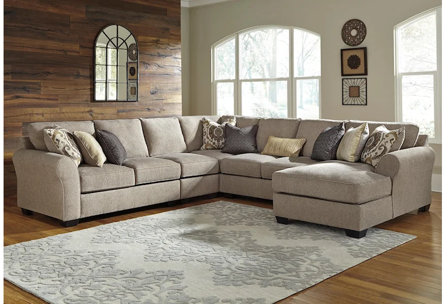 Penny 5-Piece Sectional with Chaise by Benchcraft at Johnson's Furniture