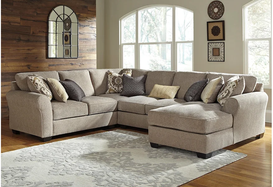 Pantomine 4-Piece Sectional with Chaise by Benchcraft at Furniture Fair - North Carolina