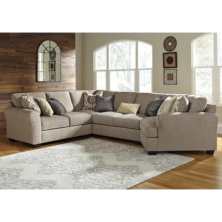 4-Piece Sectional with Cuddler