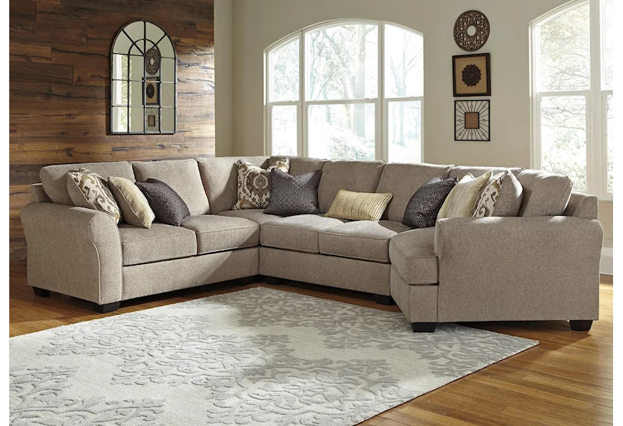 Pantomine 4-Piece Sectional with Cuddler by Benchcraft at Wayside Furniture & Mattress
