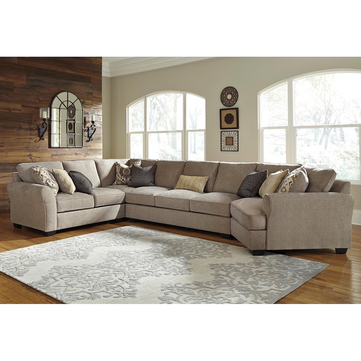 Benchcraft Pantomine 4-Piece Sectional with Cuddler