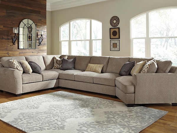 4-Piece Sectional with Cuddler