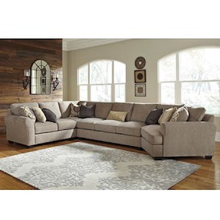 4-Piece Sectional with Cuddler