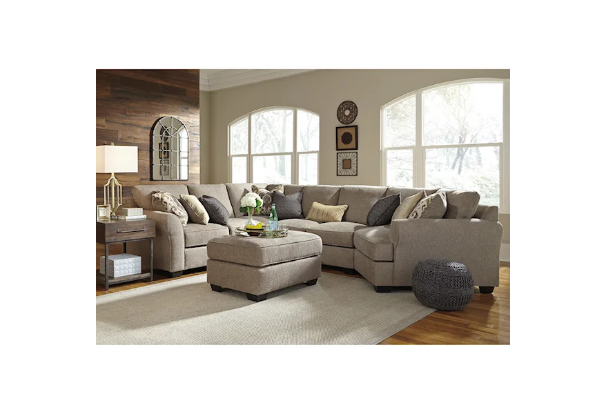 Pantomine 4-Piece Sectional with Ottoman by Benchcraft at Furniture Fair - North Carolina