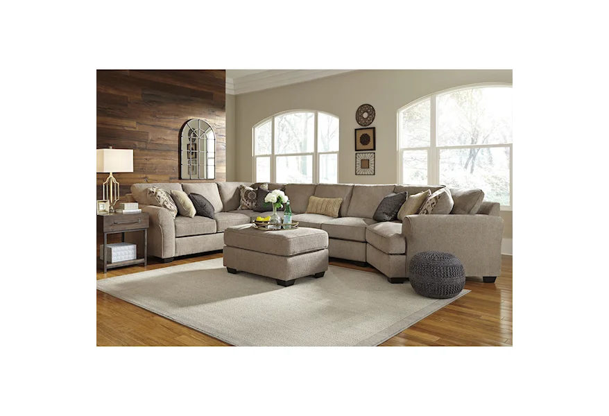 Pantomine 4-Piece Sectional with Ottoman by Benchcraft at Sam's Appliance & Furniture