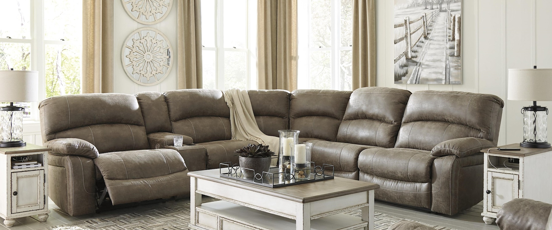 Power Sectional With Recliner