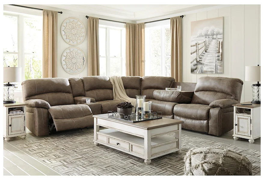 Segburg 4-Piece Power Reclining Sectional by Benchcraft by Ashley at Royal Furniture