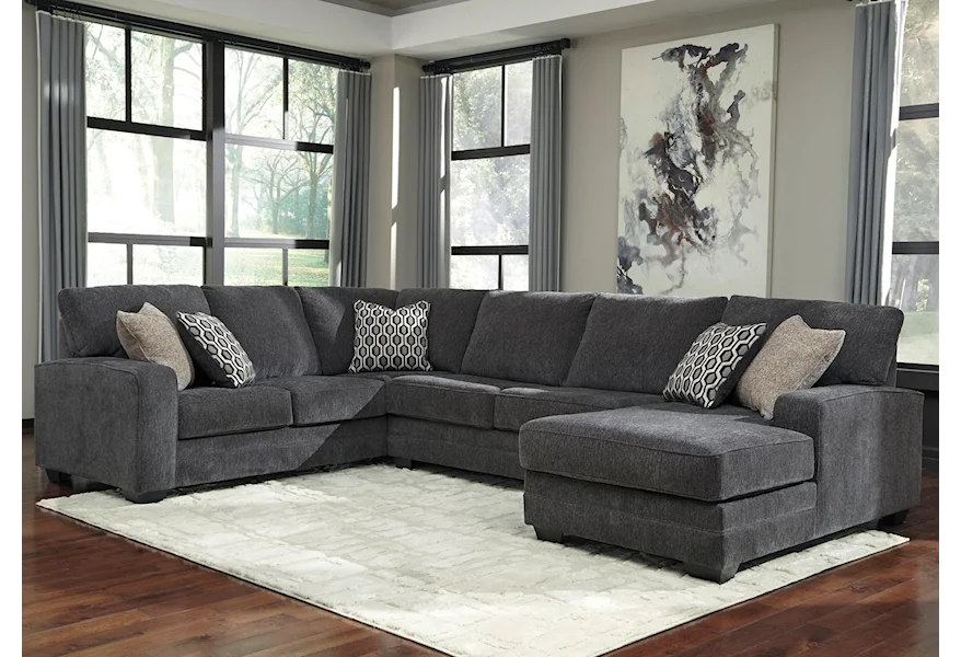 Tracling Sectional with Right Chaise by Benchcraft at Beck's Furniture