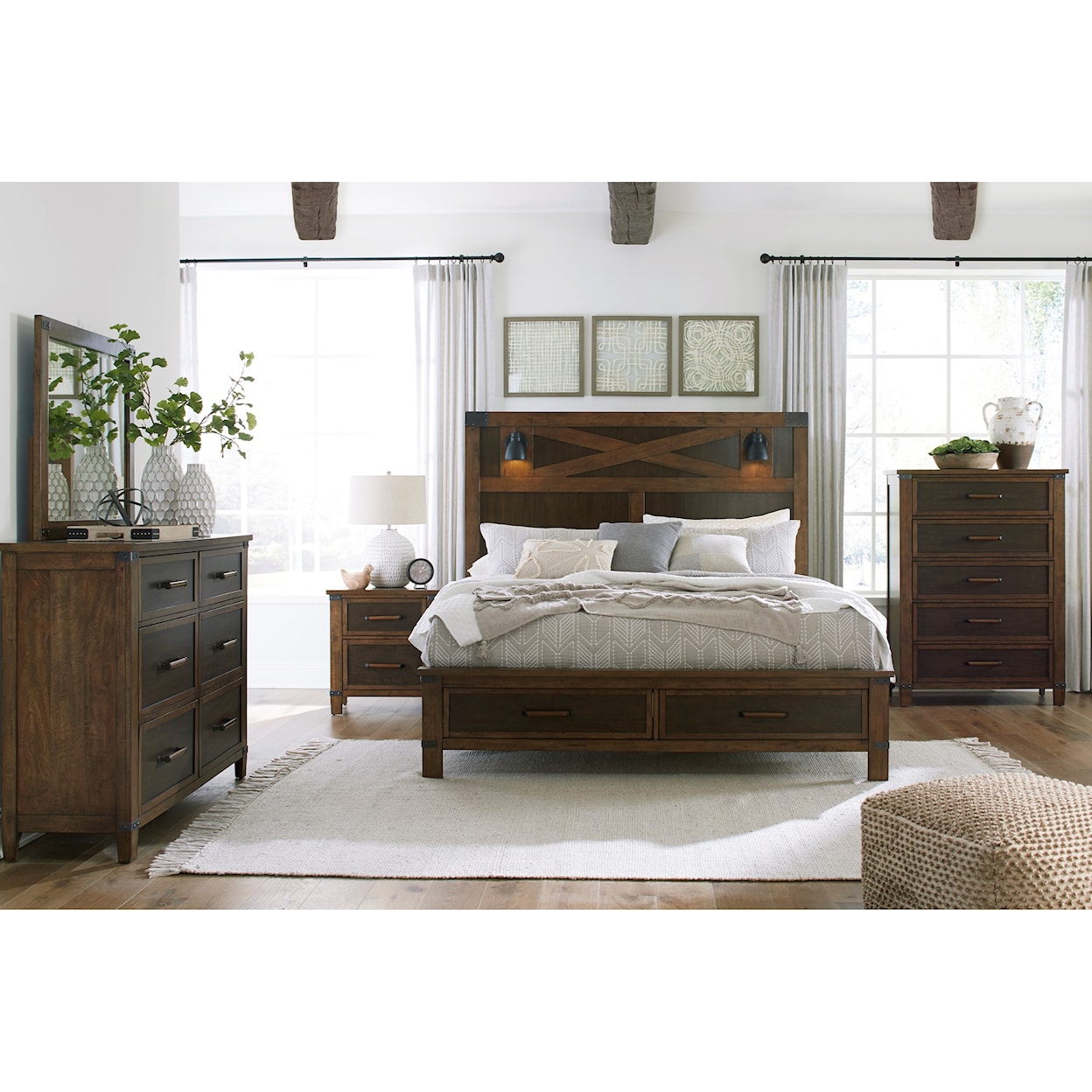 Ashley Furniture Benchcraft Wyattfield Dresser & Bedroom Mirror