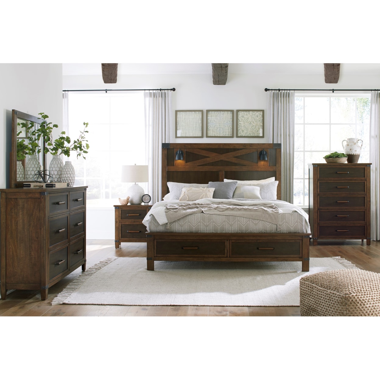 Benchcraft Wyattfield Dresser & Bedroom Mirror