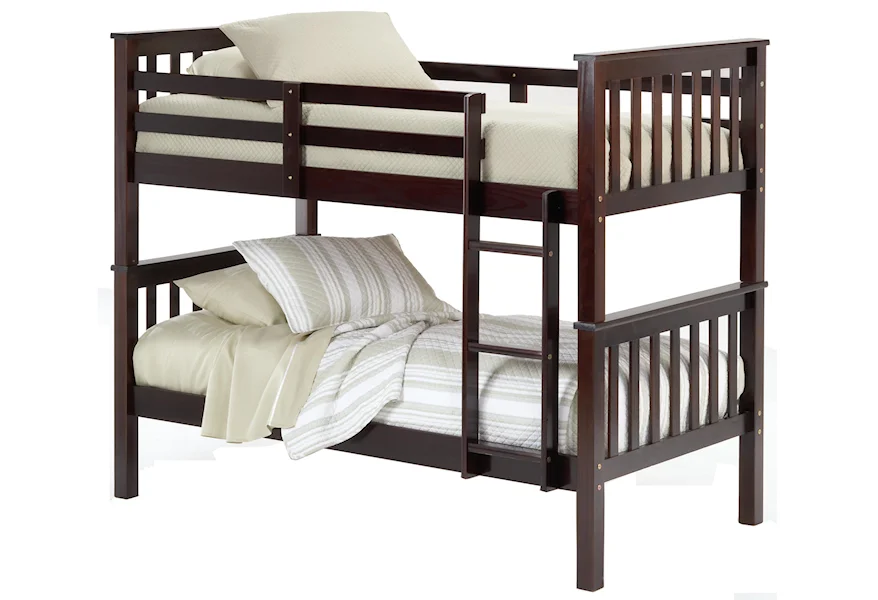 Sadler Twin Bunk Bed by Bernards at Westrich Furniture & Appliances
