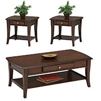 3 Pc. Cocktail Table & 2 End Table Group
