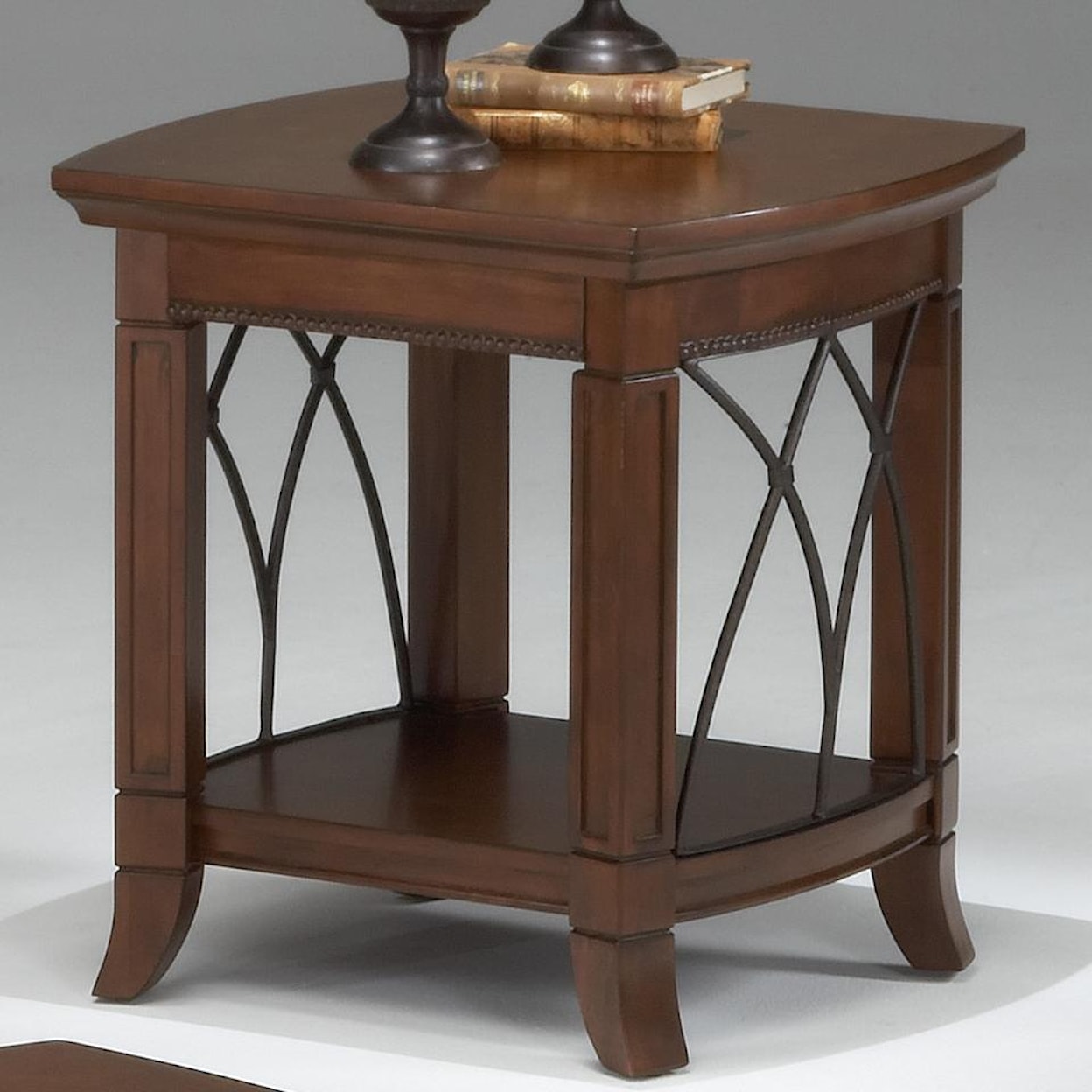 Bernards Cathedral Cherry End Table