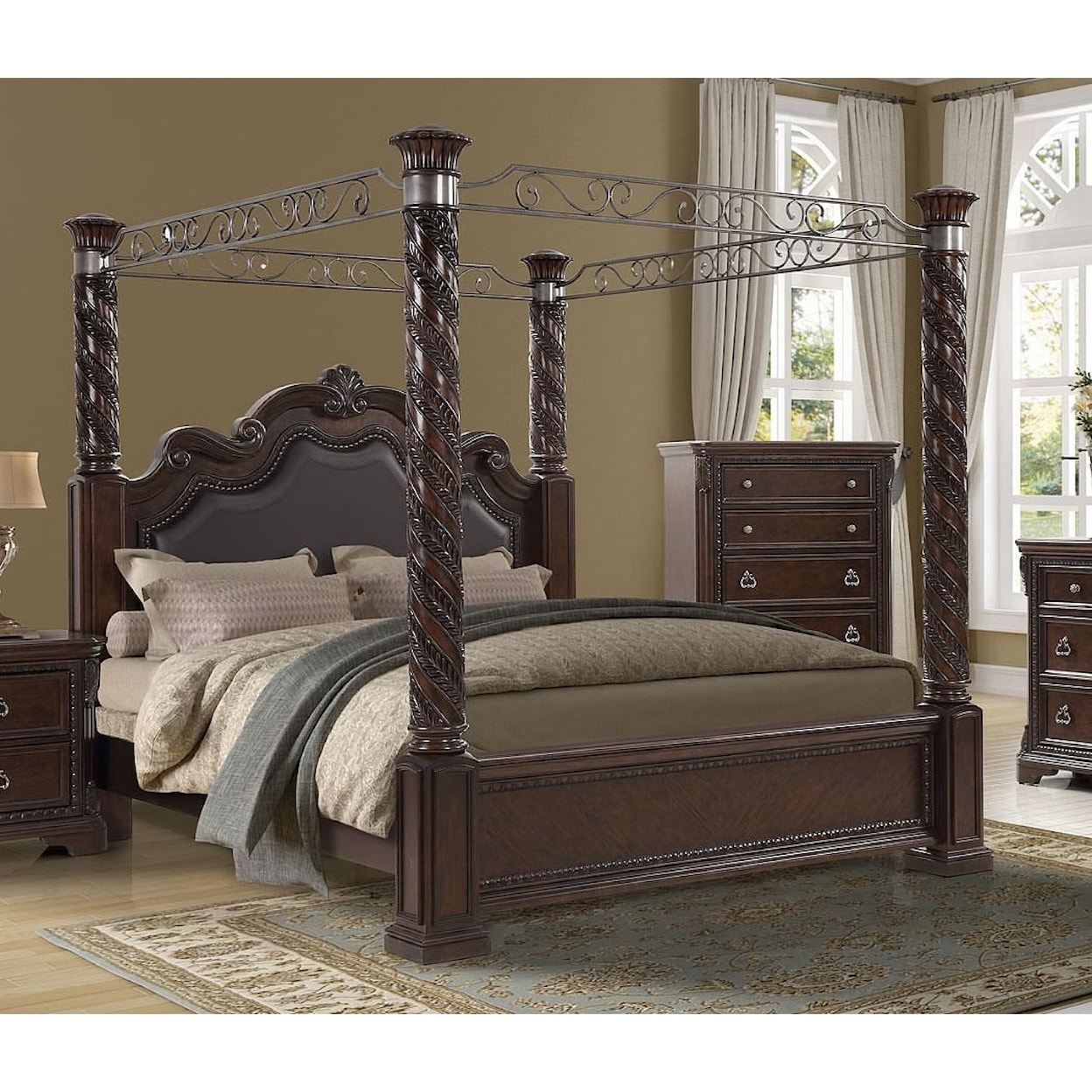 Bernards Coventry Queen Canopy Bed