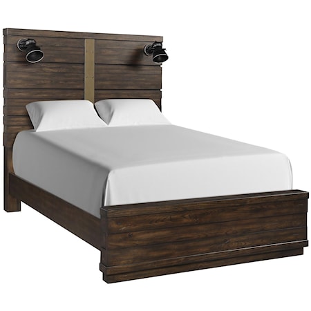 Queen Bed with USB and Speakers