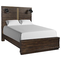 Queen Bed with USB and Speakers