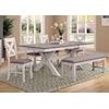 Bernards Homestead Dining Table with End Leaves