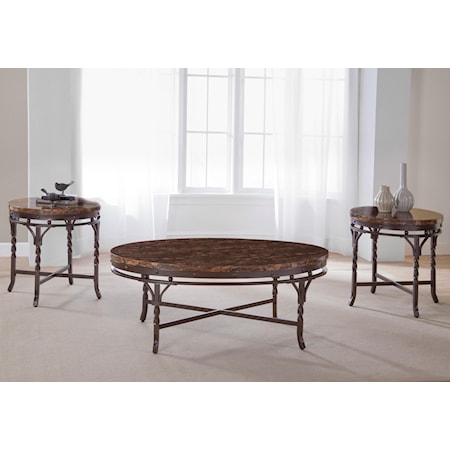 Faux Marble 3-Pack Table Set