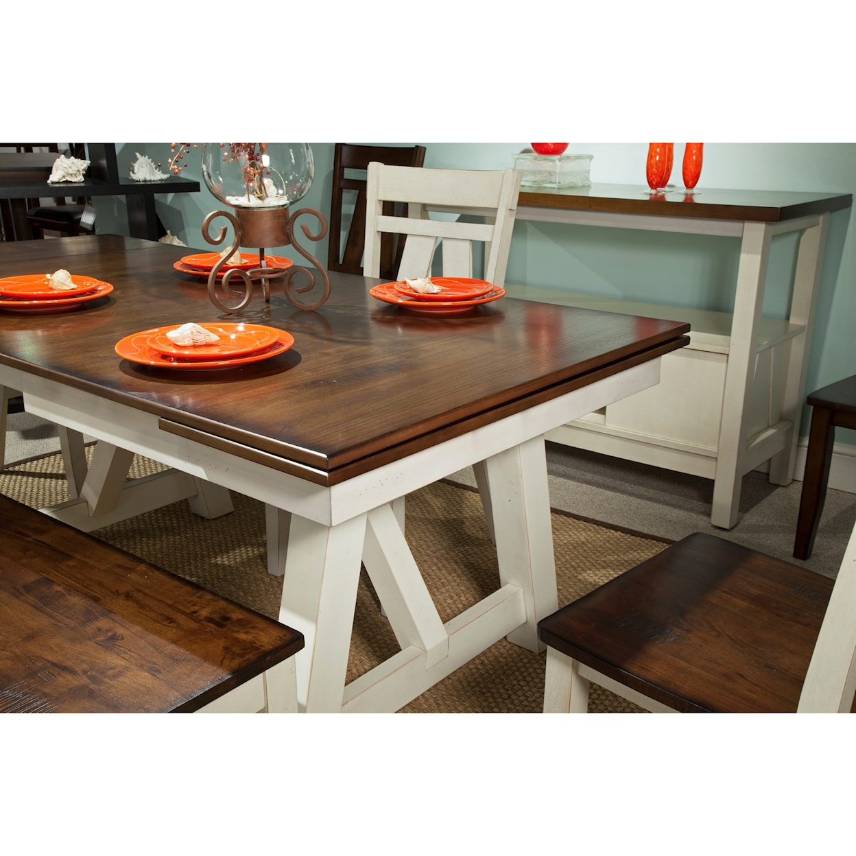 Bernards Winslow 6-Piece Table Set with Bench