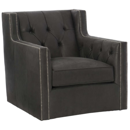 Footless Chair with Nailhead Trim
