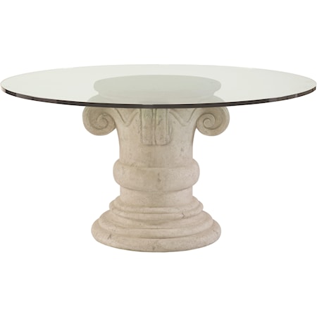 Round Glass Top Dining Table