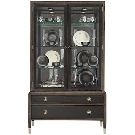 China Cabinet with Adjustable Glass Shelves