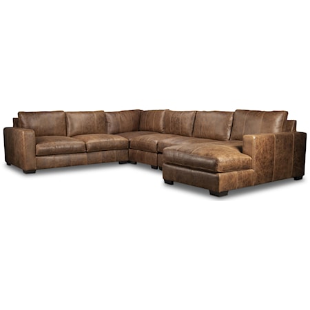 Dawkins Top Grain Leather Sectional