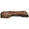 Bernhardt Dawkins Dawkins Top Grain Leather Sectional