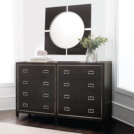 Dresser and Mirror Set