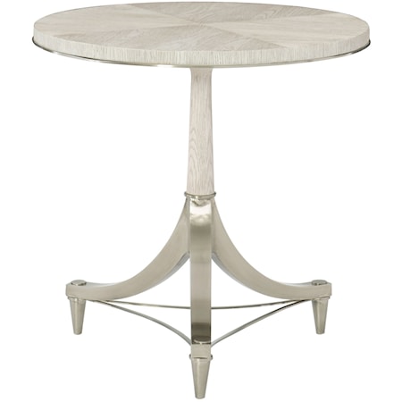 Round Pedestal Chairside Table
