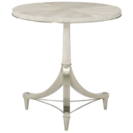 Round Pedestal Chairside Table