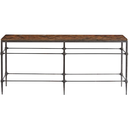 Herringbone Console Table