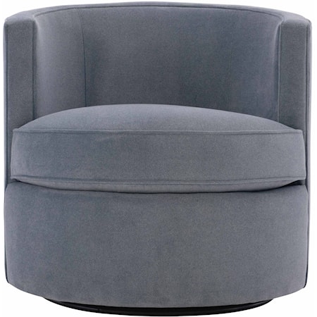 Contemporary Barrel Back Swivel Chair