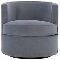 Contemporary Barrel Back Swivel Chair