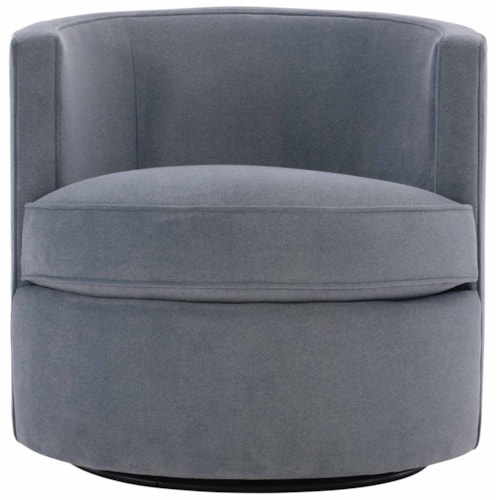 Contemporary Barrel Back Swivel Chair