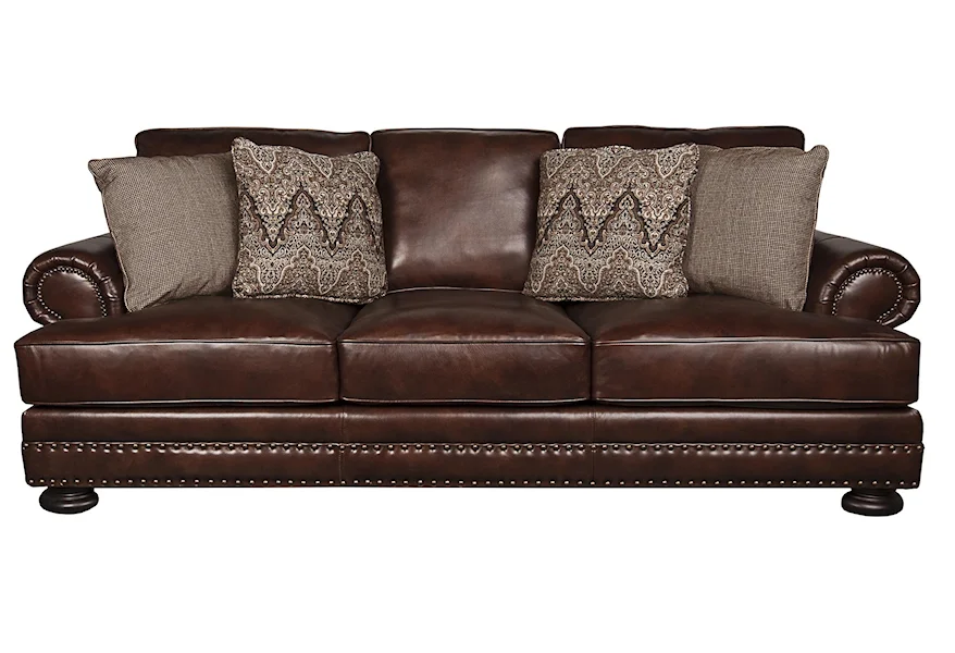 Foster  Foster 100% Leather Sofa by Bernhardt at Morris Home