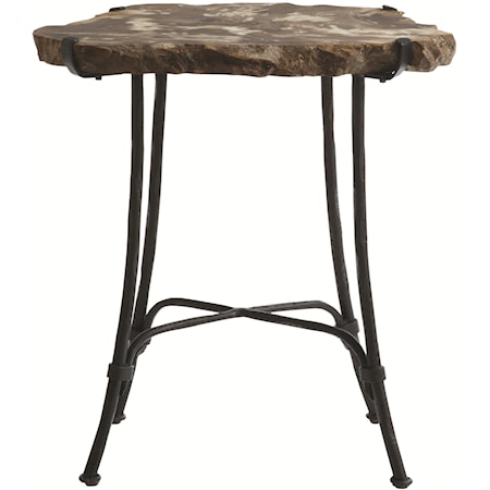 Petrified Wood Slab Side Table