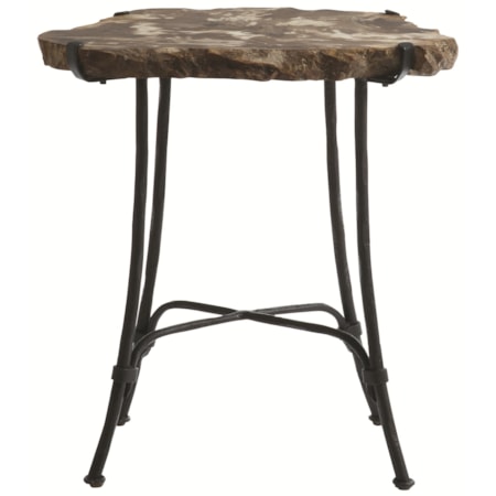 Petrified Wood Slab Side Table