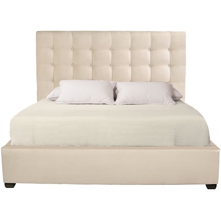 Queen Avery Button-Tufted Bed (66"H)