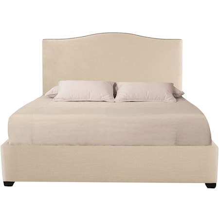 Queen Upholstered Camelback Bed