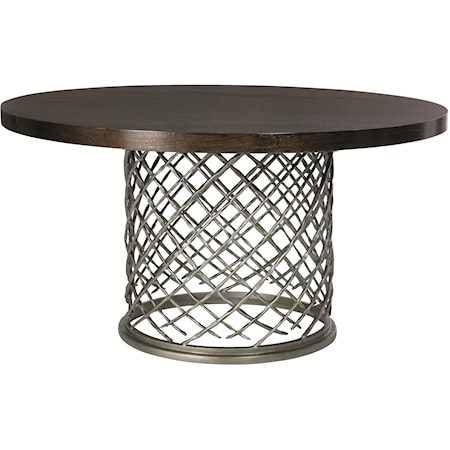 Hallam Metal Table with Wood Top (54")