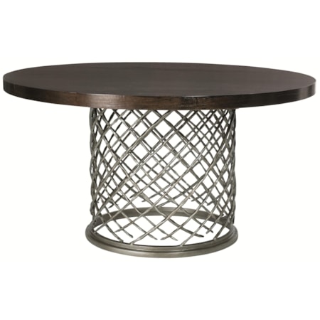 Hallam Metal Table with Wood Top (54")