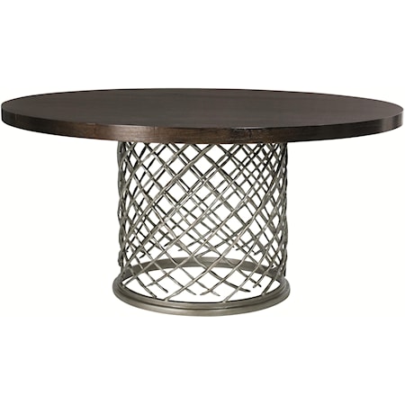 Hallam Metal Table with Wood Top (60")