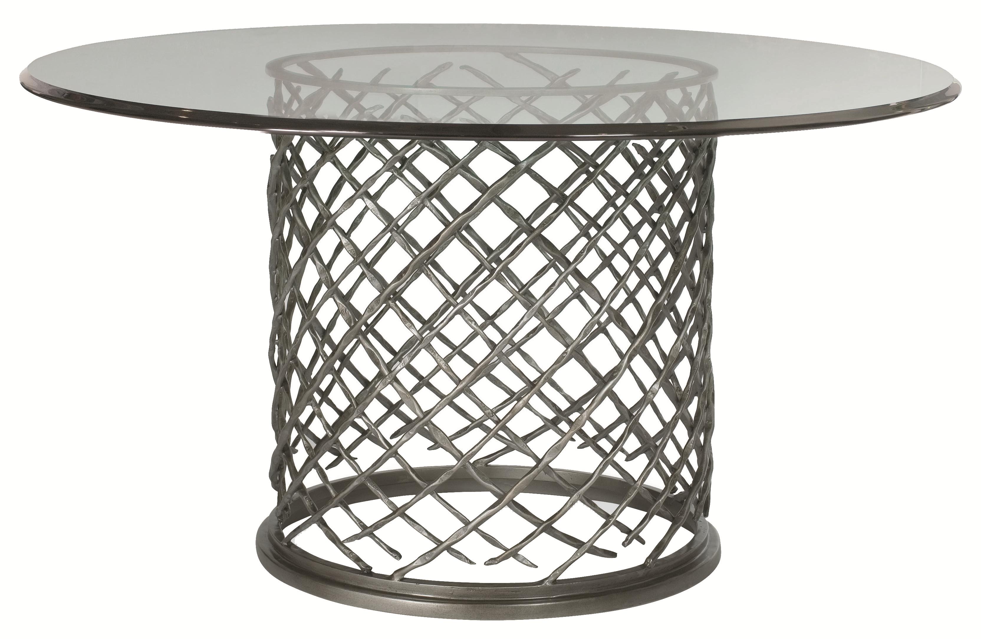 Hallam Metal Table with Glass Top (54")