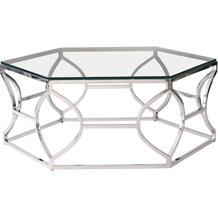 Argent Metal Cocktail Table