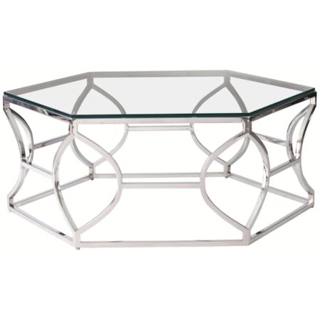 Argent Metal Cocktail Table