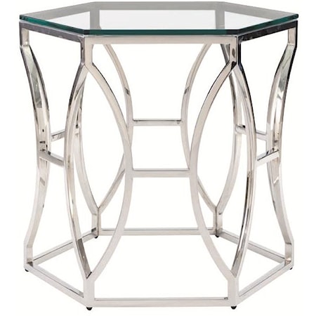 Argent Metal Side Table