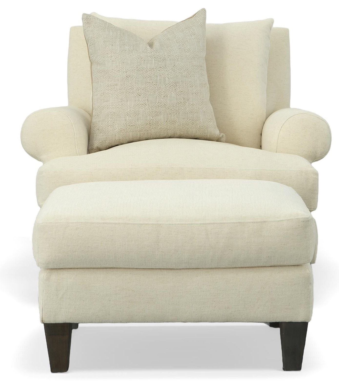 Transitional Chair &amp; Ottoman
